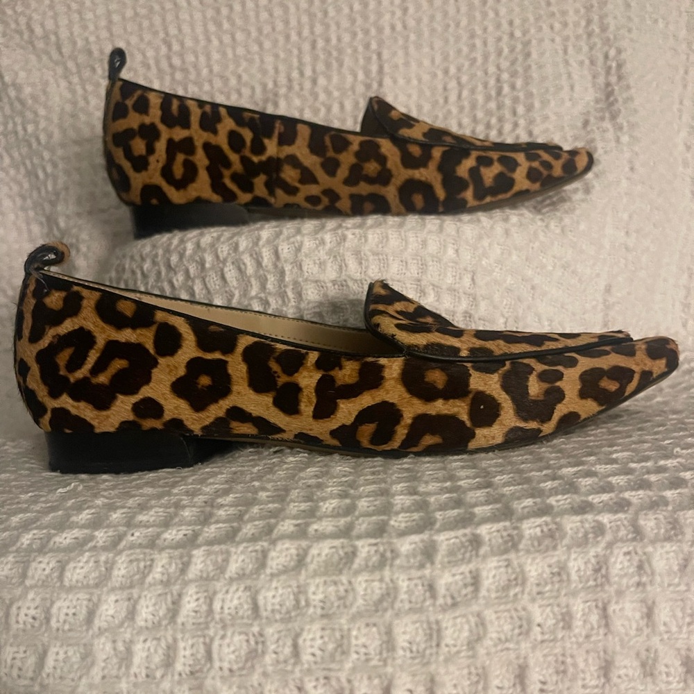 Franco Sarto Studio Leopard Print Calf Hair Leather Loafers